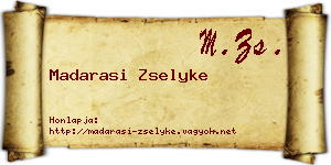 Madarasi Zselyke névjegykártya